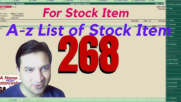 Tally chapter 268 TDL for Stock Item List Sorting By Rajiv Mishra Computer Class | Learn TDL Coding