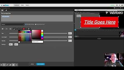 Adding Titles to WeVideo