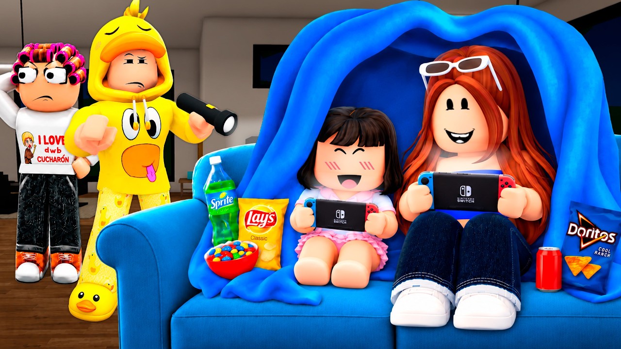 Teniendo una PIJAMADA SECRETA con mi BEBÉ en Brookhaven Roblox