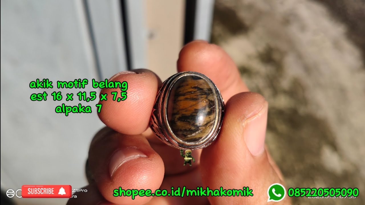 Akik motif belang bulu harimau 