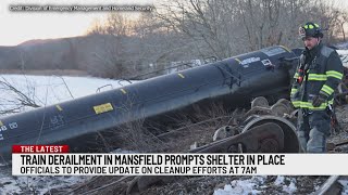 Shelter in place order remains in effect after Mansfield train derailment