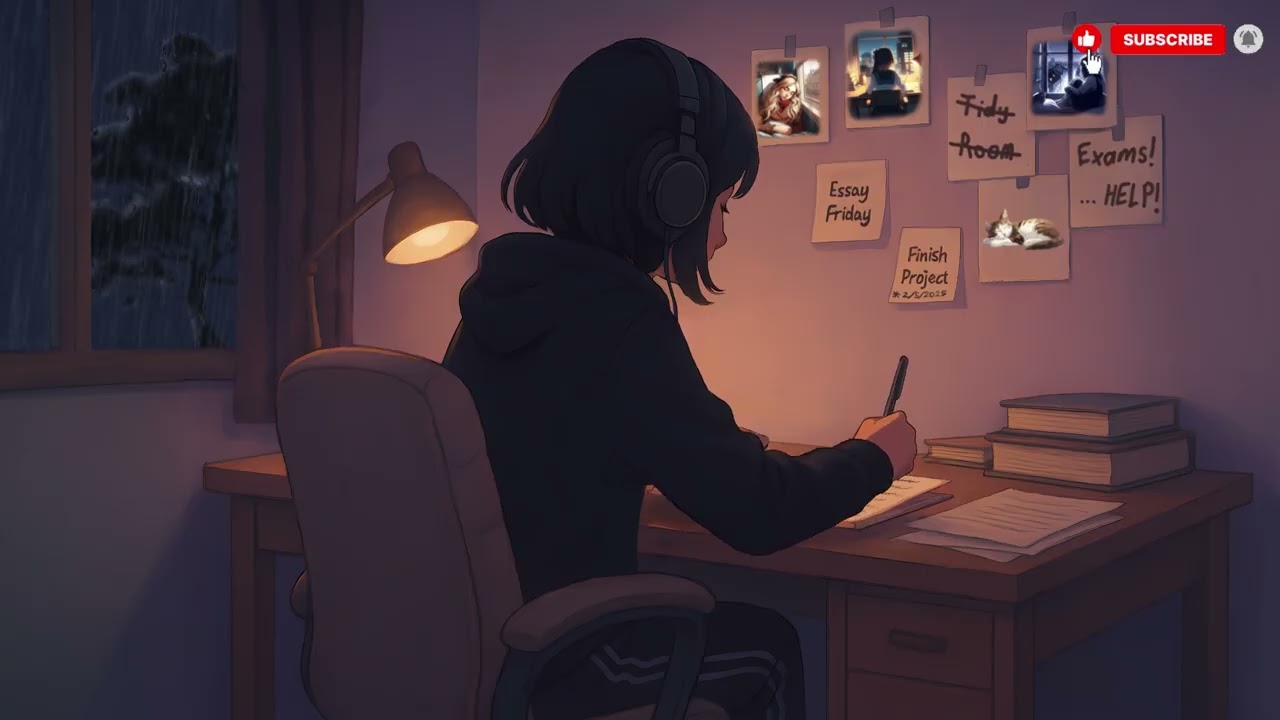 📖 LOFI STUDY ROOM | Calm Lofi Beats For Study, Deep Focus, Work & Long Study Sessions 🤍