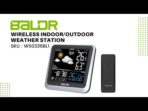 BALDR Digital Color Weather Station Wireless Indoor/Outdoor