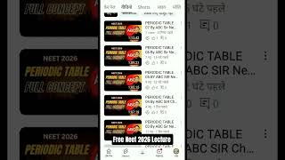 Neet 2026 Free Lecture #neet2026 #neetpreparation #biology #neetphysics #agsir #education