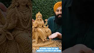 Incredible Peanut Art: Maa Shailputri Sculpture by Sikh Artist