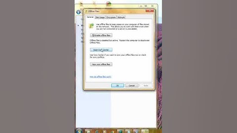 How to open Sync center in windows 7