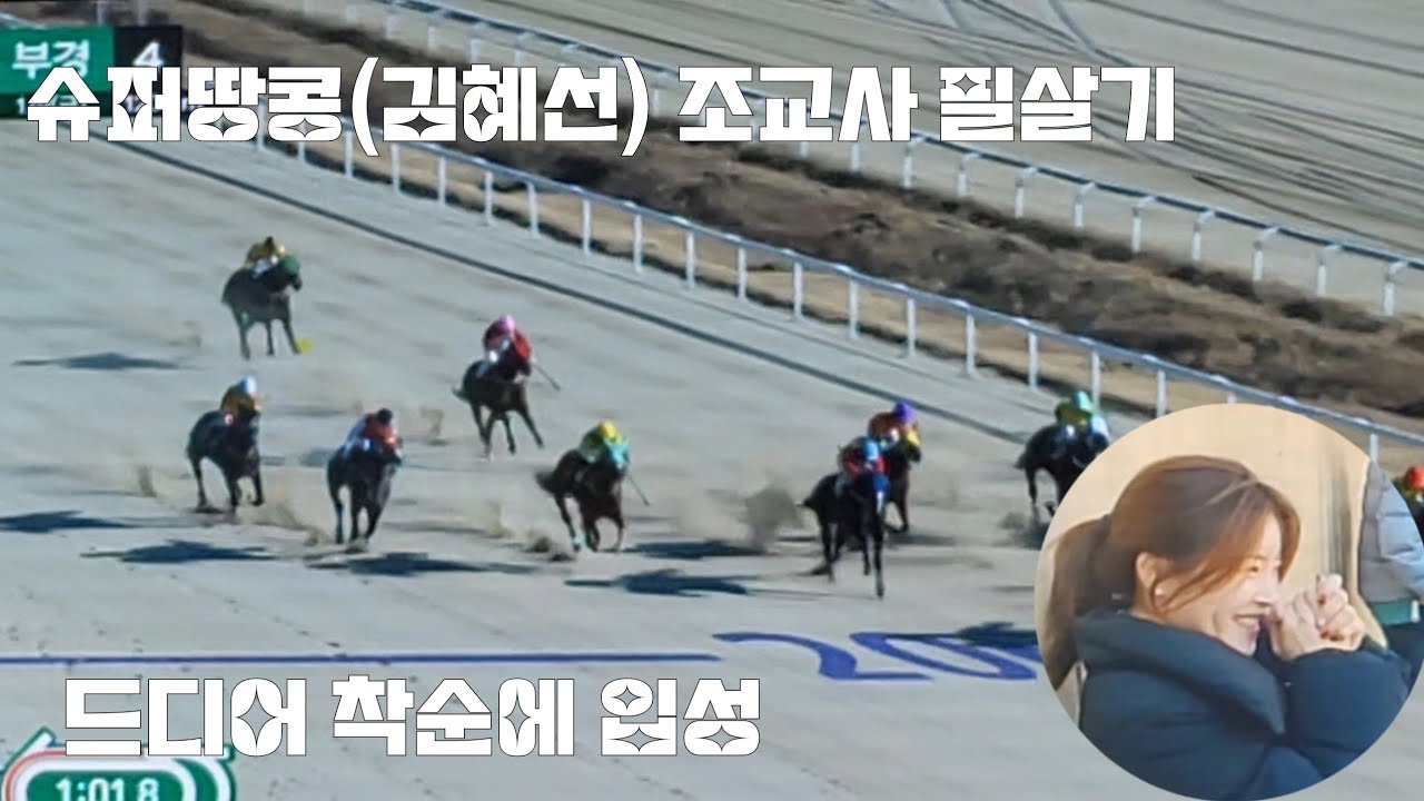 슈퍼땅콩(김혜선)조교사 필살기(드디어 입상했구나~) 코는 언제 뚫을겨!