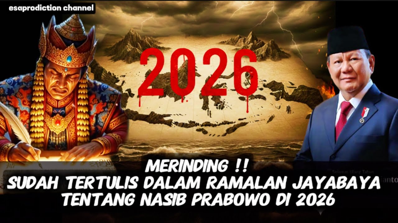 MERINDING !! Sudah Tertulis dlm KITAB JAYABAYA ttg NASIB PRABOWO DI 2026
