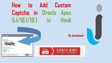 Oracle APEX Tutorial(46)-How to Add Custom Captcha in Oracle Apex | Javainhnad