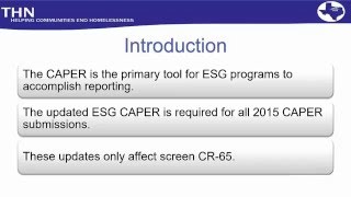 HMIS Quick Train: Caper Export and eCart Guide