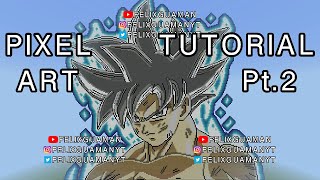 Minecraft Pixel Art Tutorial - Goku Mastered Ultra Instinct Part 2