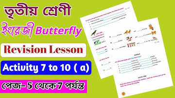 Class 3 butterfly Revision Lesson Activity 7 to 10 ( a) | Class 3 English Page 5 - 7 | Class 3 |