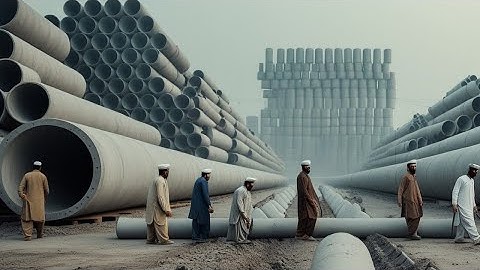 Unbelievable Process of Making Huge Giant Concrete Pipes | The Secret Inside  Concrete Pipe Factory.