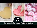 Wet on wet royal icing heart cookies for Valentine's day - Soothing Instrumental Cookie Decorating