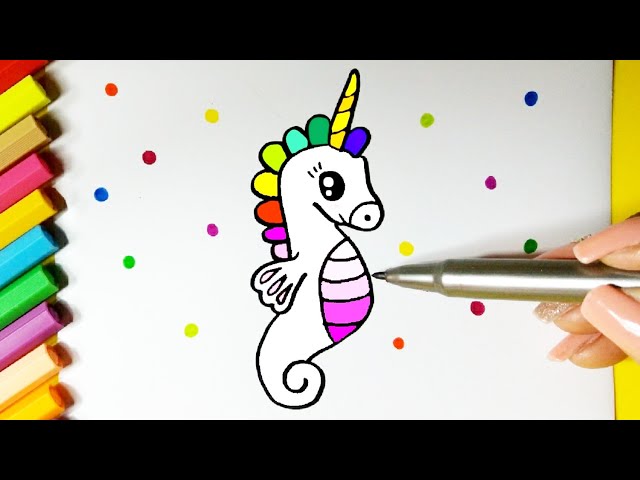 How to draw Kawaii cute Horse l Como desenhar Cavalo fofo Kawaii - Drawing  to Draw 