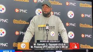 Mike Tomlin’s Reaction To Myles Garrett Fight. (2019)