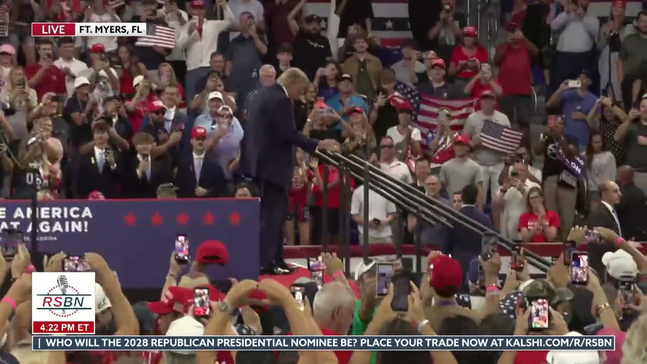 President Trump Closes Out His Speech at the Fort Myers, FL Rally With a Strong Finish - 10/23/2026