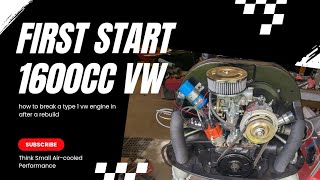 1600cc VW type 1 engine rebuild (first start/brake in) #engine#likenew#classic#oldschool #aircooled