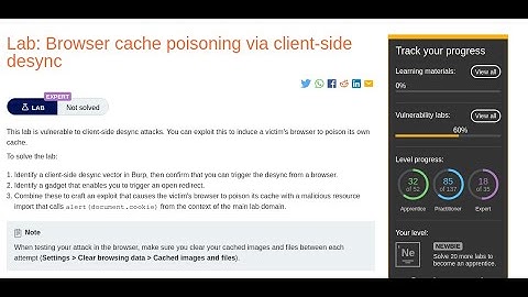 Browser cache poisoning via client side desync : PortSwigger Labs
