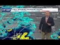 IMPACT SATURDAY. Periods of rain and gusty winds. Thunder possible