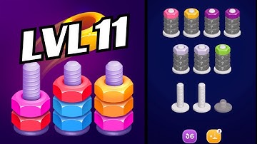 🏅 NUT SORT 🤪 Level 11 🧩 Gameplay Walkthrough - REMASTERED