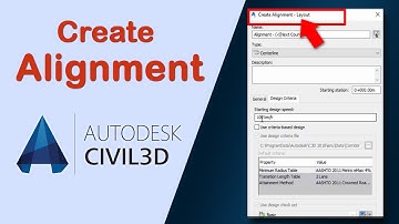How to create an alignment in AutoCAD Civil 3D