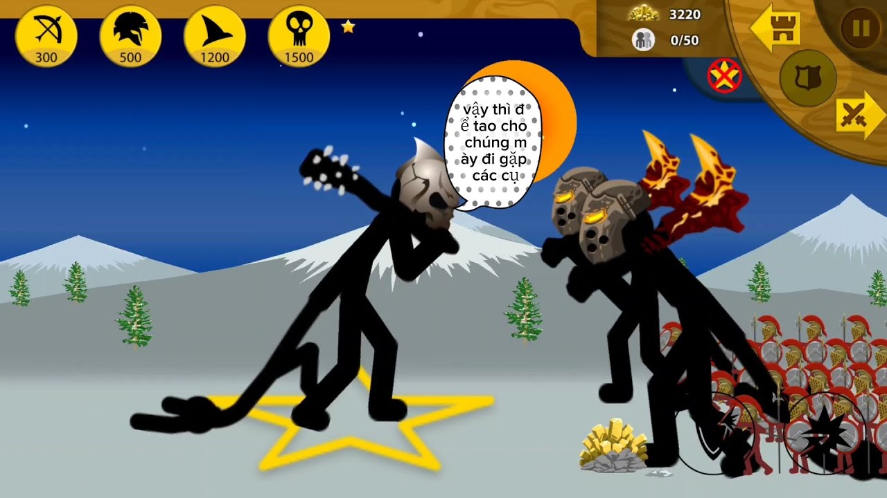 Trùm Cuối Dẫn Anh Em Lính Giáo Vàng Xử Đẹp Khổng Lồ Và Lính Giáo Bên Phe Địch | Stick War Legacy