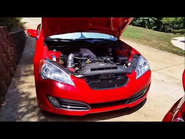Genesis Coupe Custom Intake Heat Shield - YouTube
