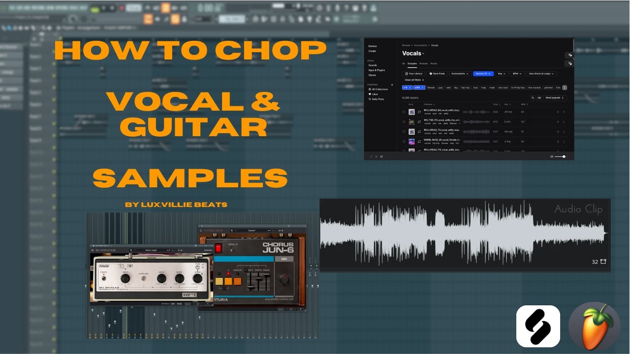 Sample Chop Instruments How To Chop Vocal and Guitar Samples - YouTube