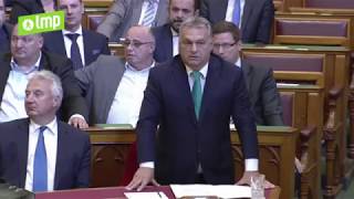 Orbán Viktor kiosztja Hadházy Ákost.(szégyellje magát)