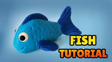 🔴 DIY How to Make a FISH - Easy Polymer Clay, Plastilina, Fondant Tutorial DIY