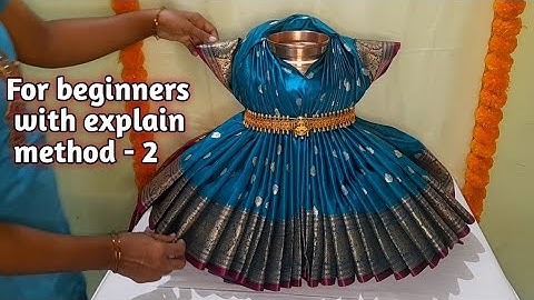 ವರಮಹಾಲಕ್ಷ್ಮೀಗೆ ಸೀರೆ ಉಡಿಸುವ ವಿಧಾನ - 2 | easy and quick saree draping for varamahalaxmi