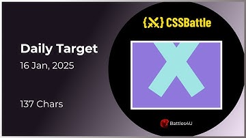 CSS battle - 16 Jan, 2025 - Daily Challenge  Solution - 100% Sol | #html #css #cssbattle #battles4u