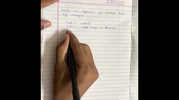 write an algorithm to calculate area of triangle #algorithm #coding #computerscience