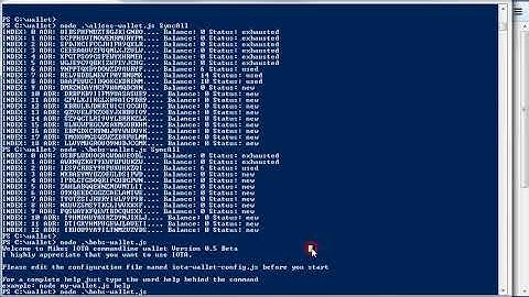 How to operate the IOTA Command Line Wallet