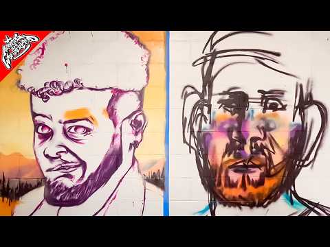 Portrait Mural Battle vs Spray Painting Beginner