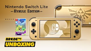 Nintendo Switch Lite Hyrule Edition - BRCDEvg Unboxing - YouTube