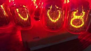 Nixie tube clock.