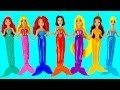 DIY Making Play Doh Mermaid Dresses for  Disney Princesses