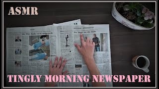 [ASMR] German newspaper / page turning / paper crinkles / relax / study (UNINTELLIGIBLE WHISPERS) screenshot 3