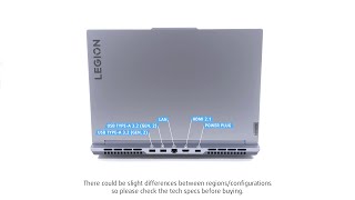 🔄 Lenovo Legion Slim 5i Gen 8 (16″ Intel, 2023) - Ports info and 360º look