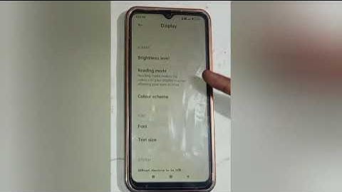 How to off reading mode in redmi 8,off reading mode setting