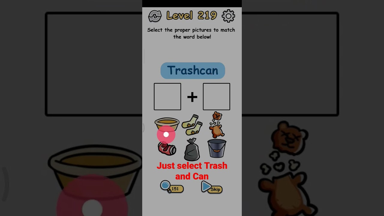 Brain Crack Level 219 | Select the proper pictures to match | 