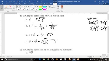 Review of Exponent and Radicals Part 3