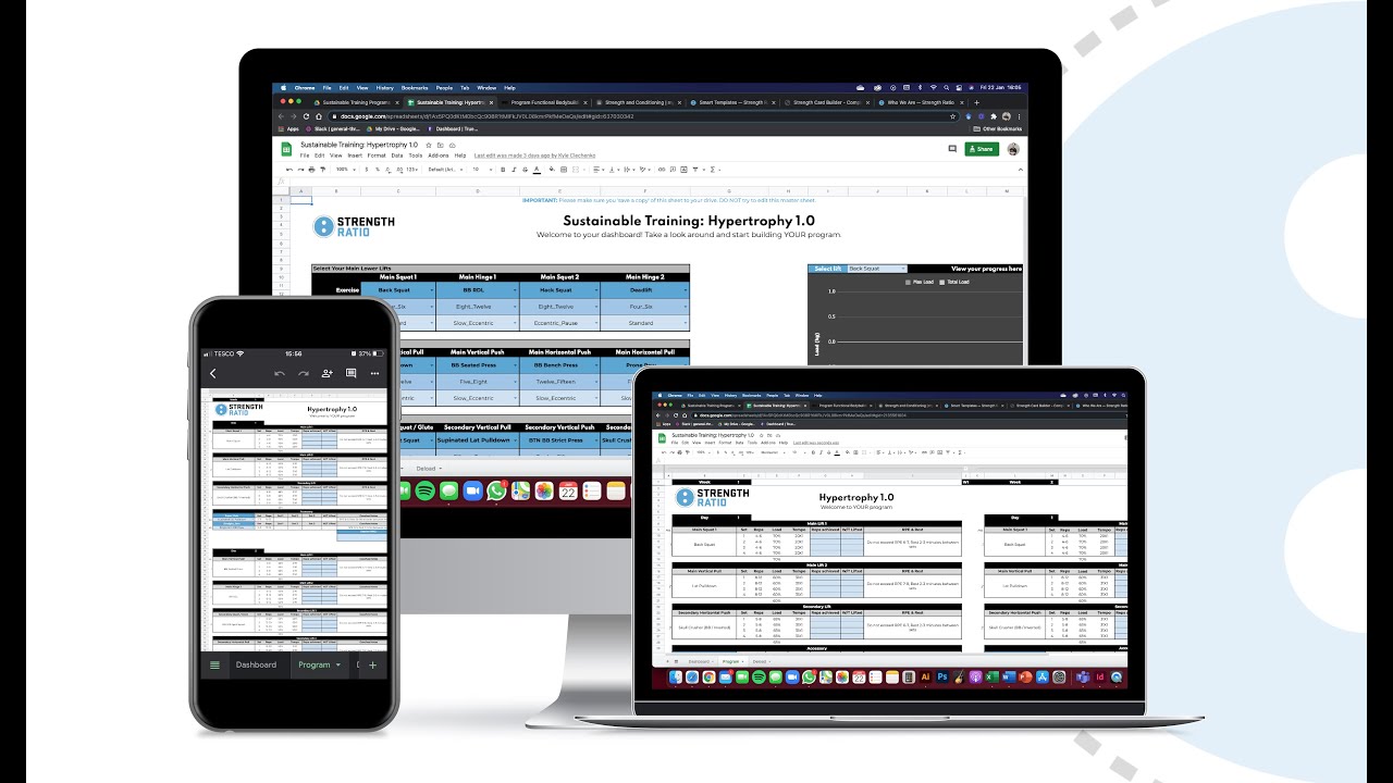 Strength Ratio Sustainable Training Hypertrophy Template