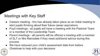 Sacred Heart Year 9 Options Evening - Options Guidance