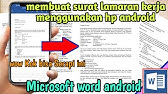 Cara Mudah Membuat Daftar Riwayat Hidup Atau Cv Di Wps Office Android Youtube