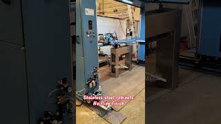 Stainless steel cabinets grinding#metal surface finishing##electrical enclosure polish machine