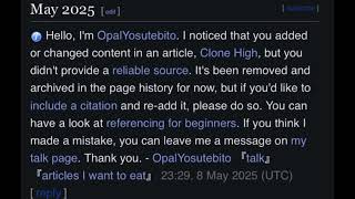Reading a Wikipedia talk page comment in the JFK (Clone High) voice
