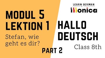 Stefan , wie geht es dir? class 8 - Module 5 lesson 1 | learn german in hindi | 9999376799